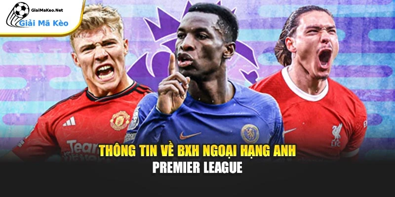 Thông tin về BXH Ngoại hạng Anh Premier League